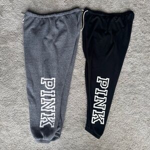 Victoria’s Secret PINK Large Campus Fleece Sweatpants Jogger Bundle
